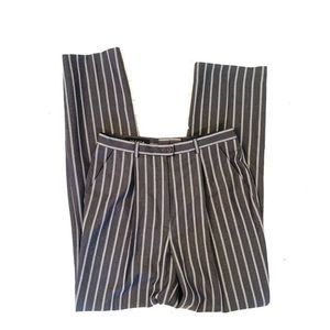 [ESCADA] Gray/White Striped Trousers - Size 38 (US 4-6)